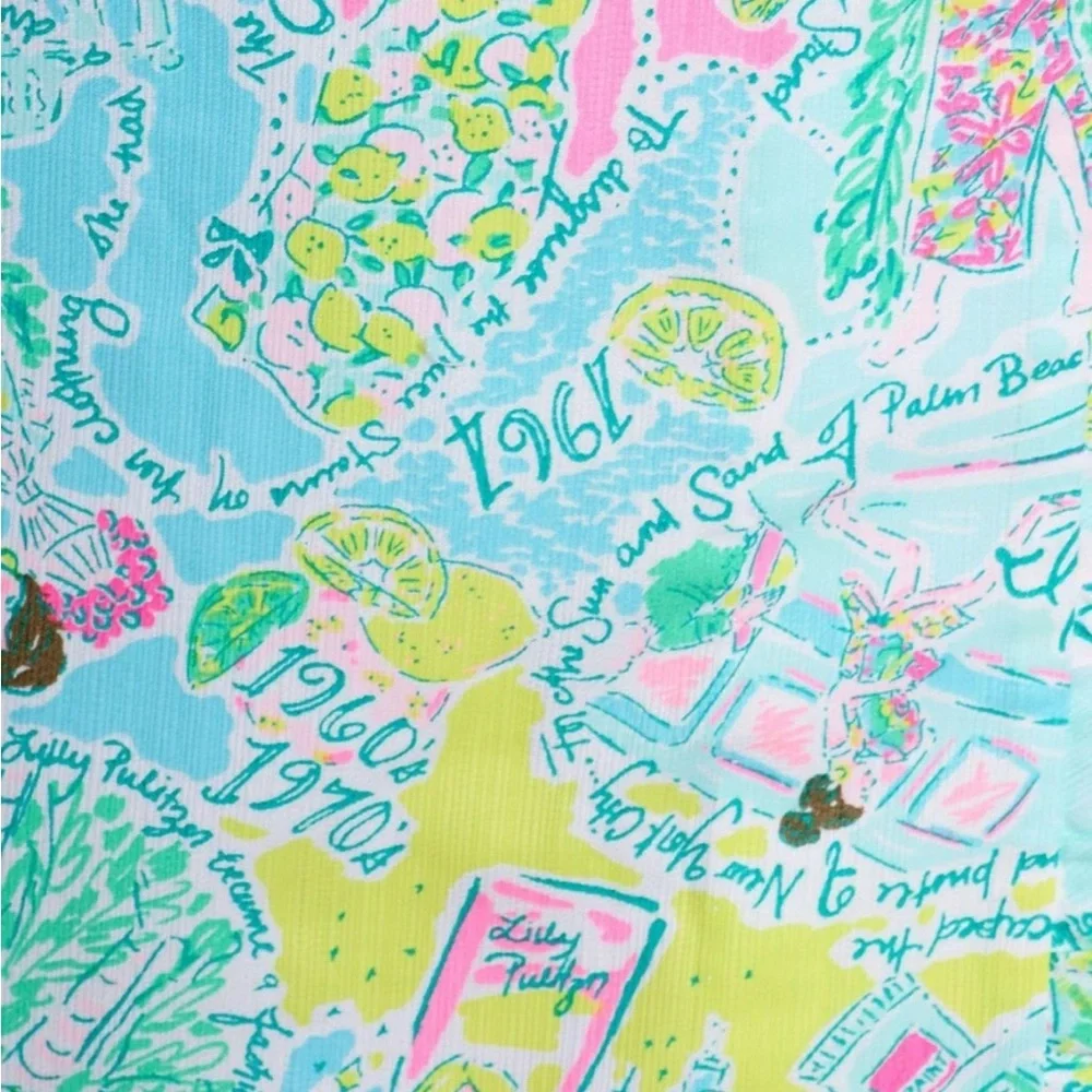 NWOT Lilly Pulitzer Jesse Romper “In the beginning” Pattern sz14 - Picture 8 of 10